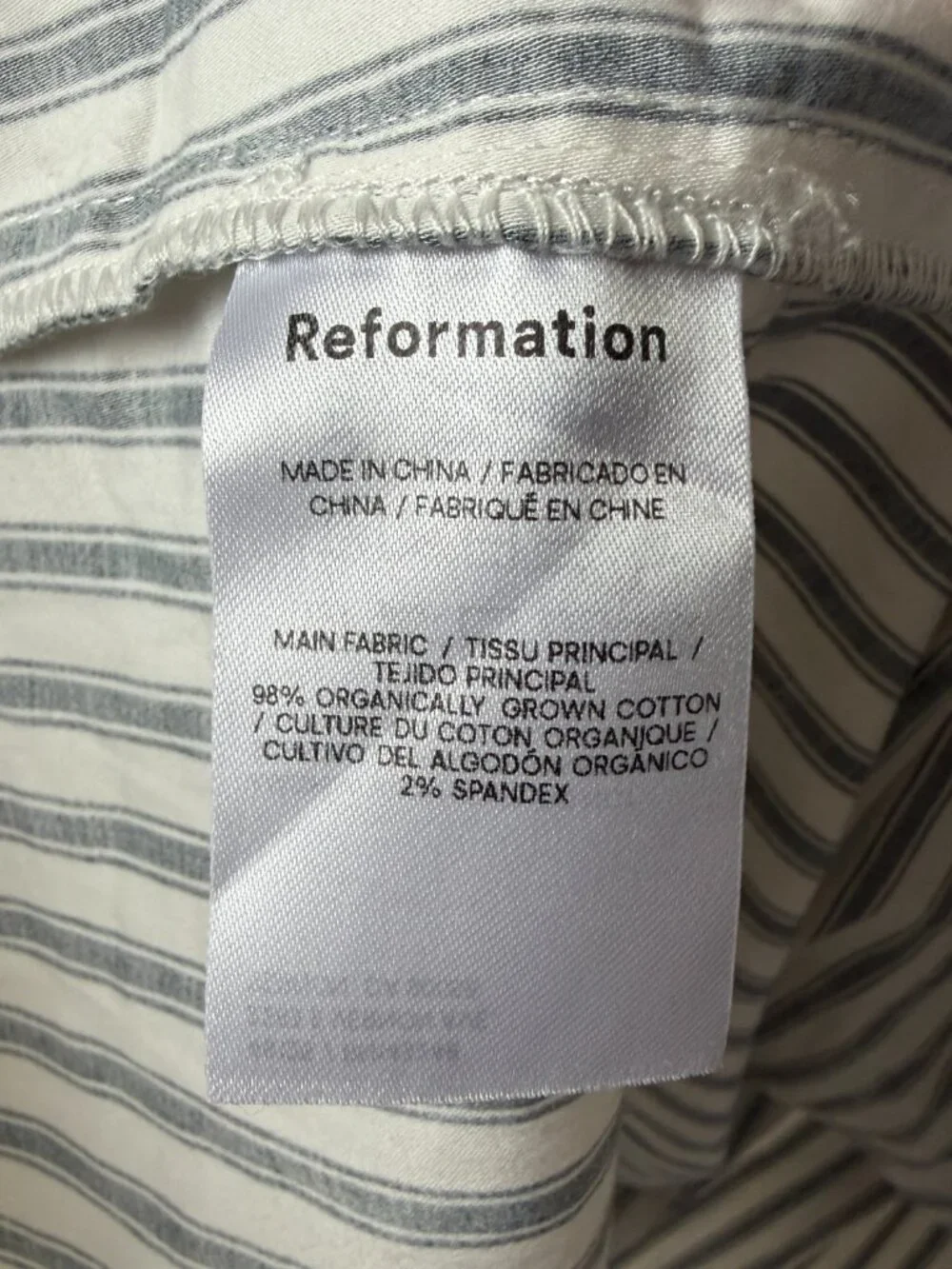 Reformation Alfred Midi Dress in Antibes Stripe Size 8 - Picture 4 of 5